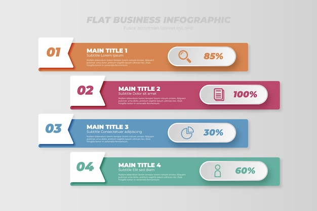 Infographie D & # 39; Entreprise Design Plat