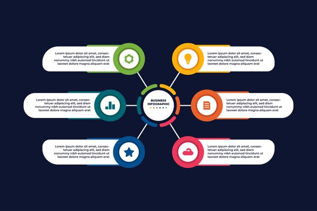 Infographie D'entreprise De Diagramme Minimaliste