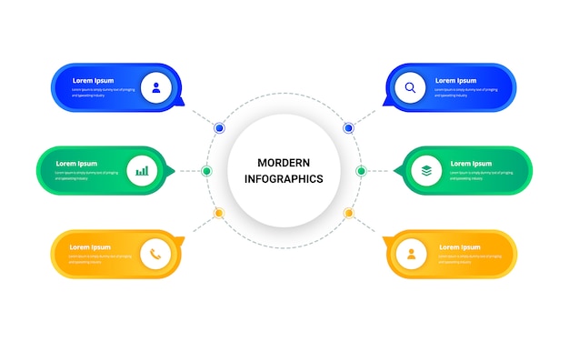 Vecteur infographie de l'entreprise moderne