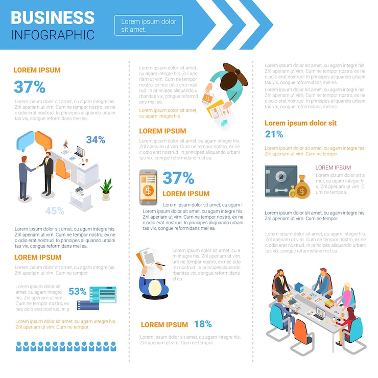 Vecteur infographie d&#39;entreprise