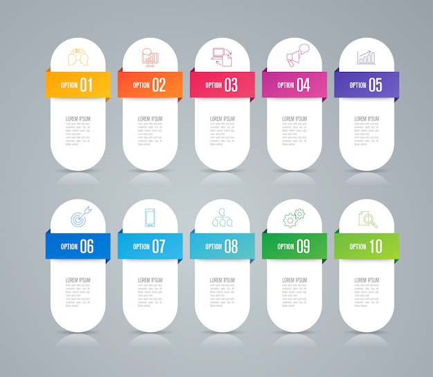 Infographie Avec étapes Et Options