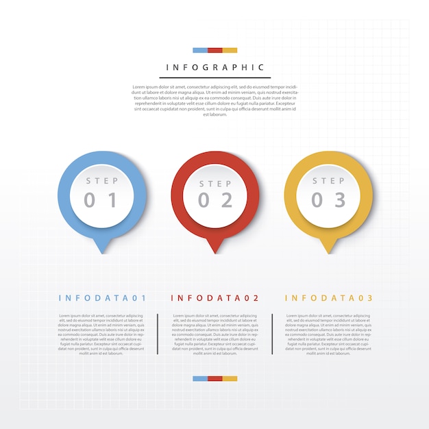 Vecteur infographie avec des étapes