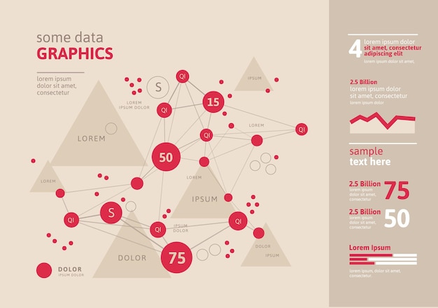 Vecteur infographie futuriste conception esthétique de l'information visualisation graphique des fils de données complexes