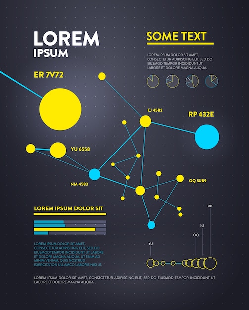 Infographie Futuriste. Visualisation De Données Complexes. Graphique De Données Abstraites.