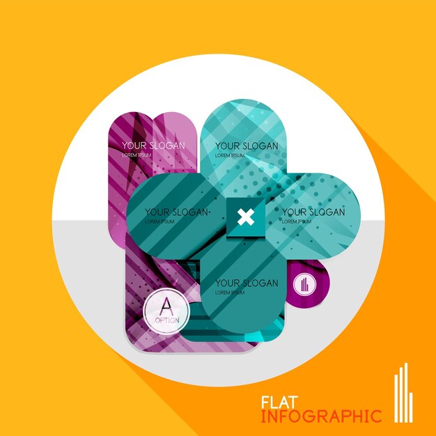 Infographie Géométrique Dans Un Style Plat Branché