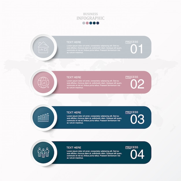 Infographie Et Icônes D'entreprise Standard.