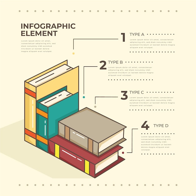 Infographie De Livre Dessiné à La Main