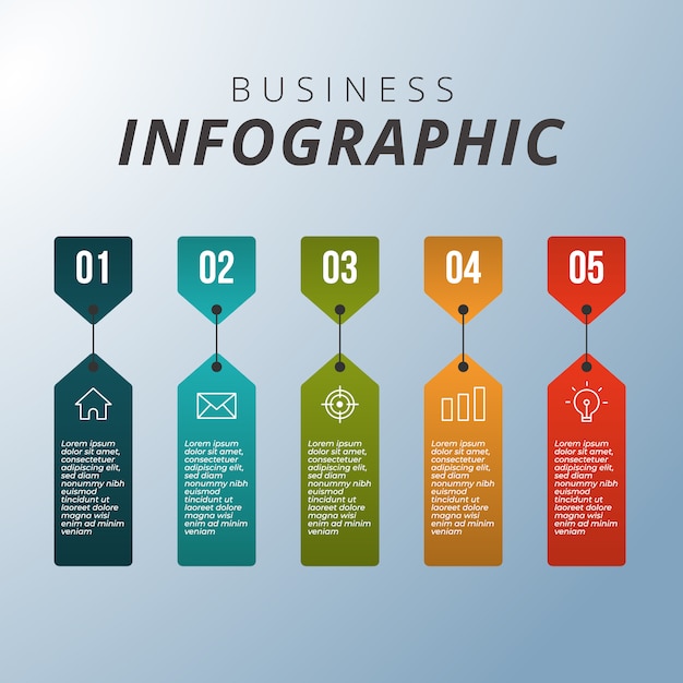 Vecteur infographie moderne des affaires