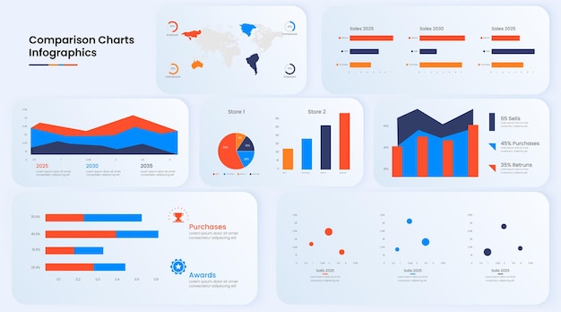 Infographie D'organigramme Plat Linéaire