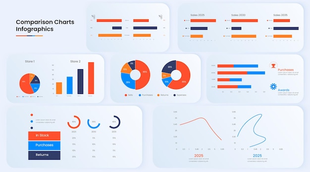 Infographie d'organigramme plat linéaire