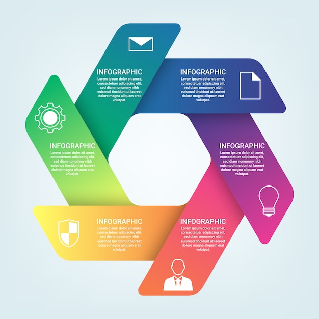 Infographie De Papier 3d Coloré