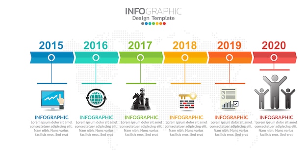 Vecteur infographie pour concept d'affaires avec des icônes et des options ou des étapes.