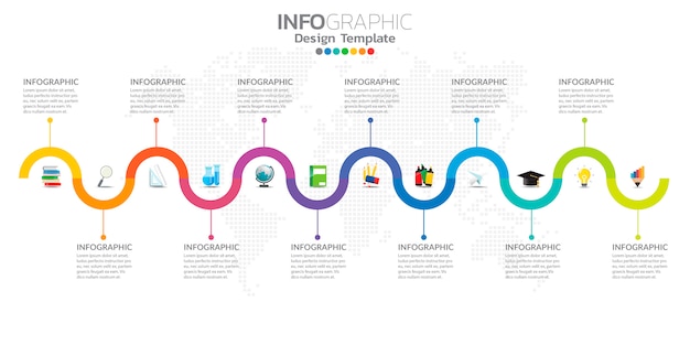 Infographie Pour Les Entreprises Avec Des Icônes Et Des Options Ou Des étapes.