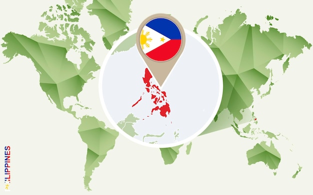 Infographie Pour Les Philippines Carte Détaillée Des Philippines Avec Drapeau