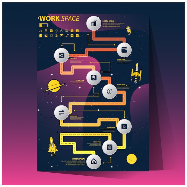 Vecteur infographie pour plan d'affaires.