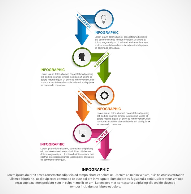 Vecteur infographie pour les présentations d'entreprise ou la bannière d'information