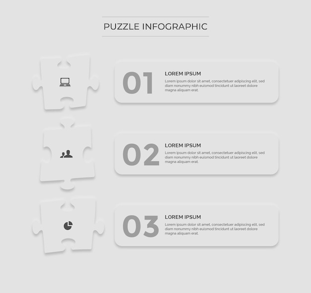 Vecteur une infographie de puzzle