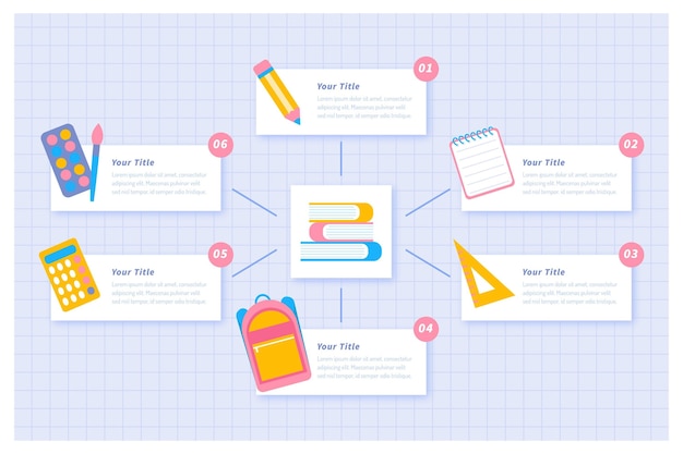 Infographie Scolaire Au Design Plat