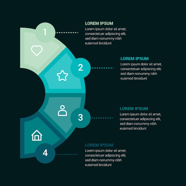 Vecteur infographie de la section