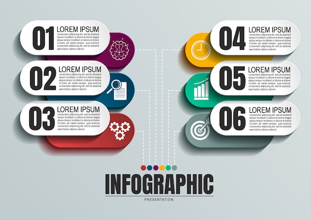 infographie en six étapes