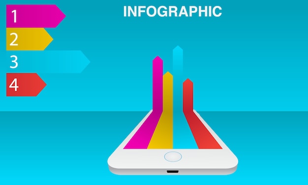 Infographie Téléphone élément De Modèle D'élément