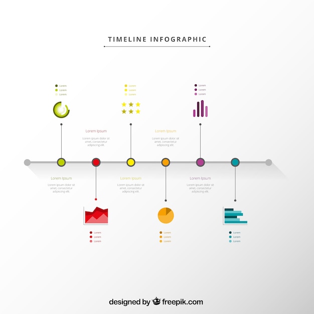 Vecteur infographie timeline dans un style minimaliste