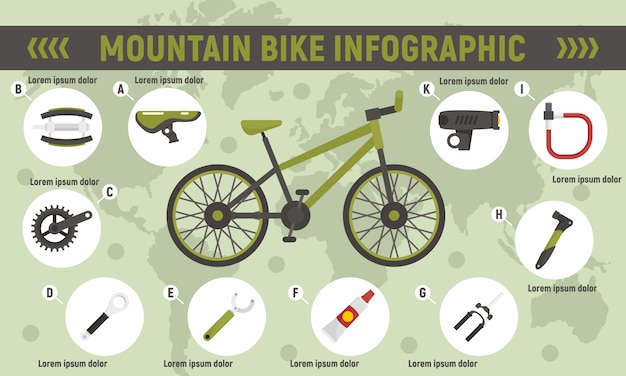 Vecteur infographie vtt