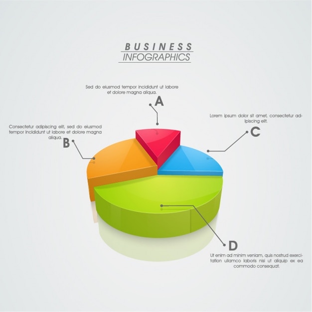 Vecteur infographies circulaires avec sections 3d