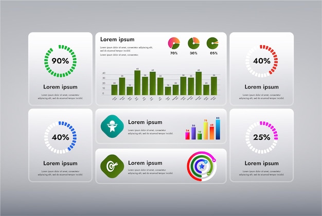 Infographies Commerciales Modernes Présentation Visuelle Des Données