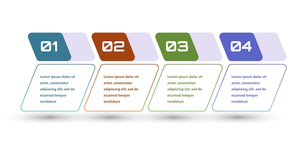 Des infographies modernes et créatives réalisées sous la forme d'un modèle vectoriel. Des couleurs vives et des éléments de conception abstraits sont utilisés pour une utilisation dans les présentations, la conception de sites Web et les rapports.