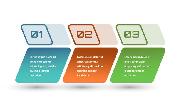 Des infographies modernes et créatives réalisées sous la forme d'un modèle vectoriel. Des couleurs vives et des éléments de conception abstraits sont utilisés pour une utilisation dans les présentations, la conception de sites Web et les rapports.