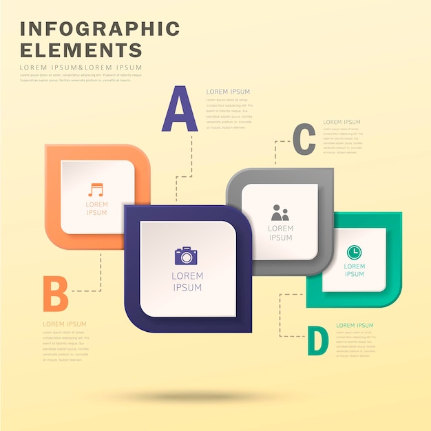 Vecteur infographies de l'option abstraite