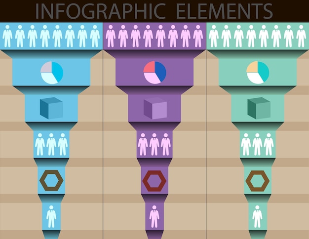 Vecteur infographies. style rétro. illustration vectorielle. infographie d'entreprise