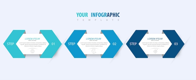 Les infographies vectorielles avec des étapes ou des processus d'options peuvent être utilisées pour les présentations de diagrammes de flux