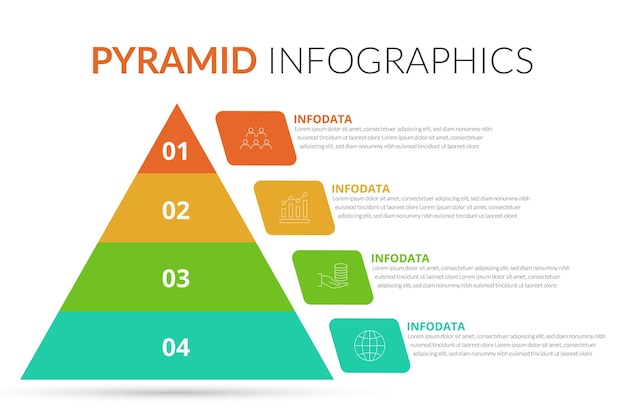 Infographique pyramidale pour la stratégie commerciale et la visualisation des données