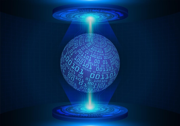 Information code de sécurité numérique système de réseau de données concept d'internet binaire sécurisé