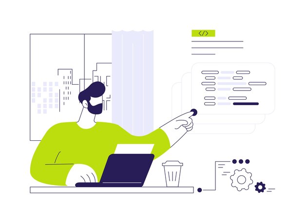 Ingénierie Devops concept abstrait illustration vectorielle ingénieur Devops professionnel programmation et