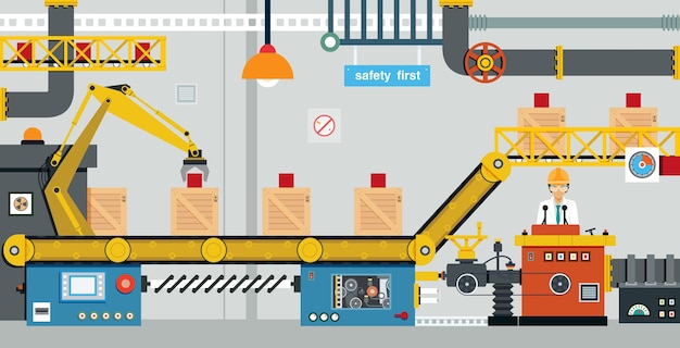 Les Ingénieurs Contrôlent La Production De Machines Industrielles