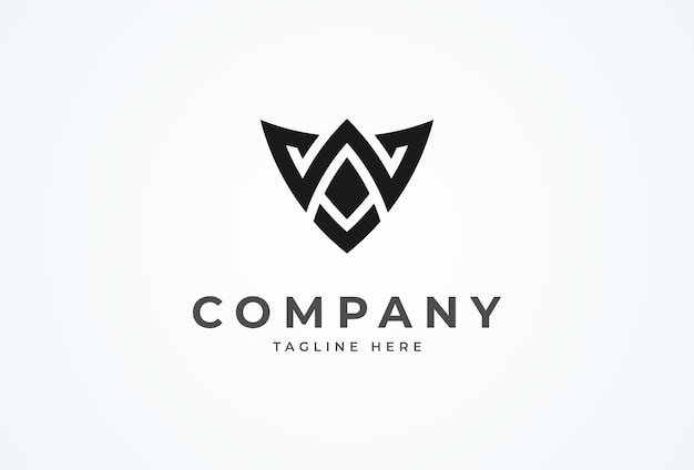 Initial AW ou WA Logo monogramme logo design combinaison des lettres A et W Design de logo vectoriel plat.