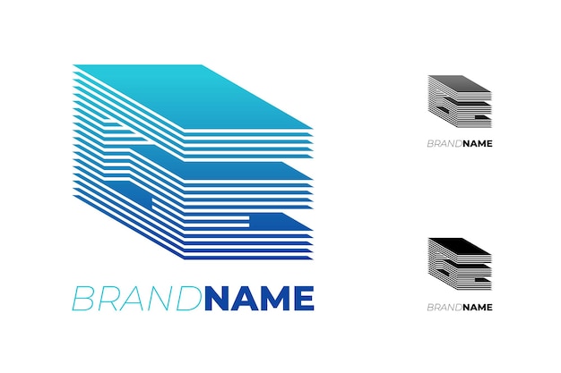 Vecteur initial ge abstract d lettre rayée pour le progrès technologie business identité logotype concept ge
