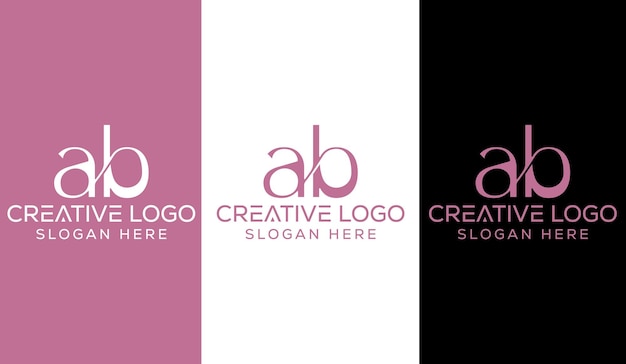 Vecteur initial letter ab logo design monogram creative modern sign symbol icon