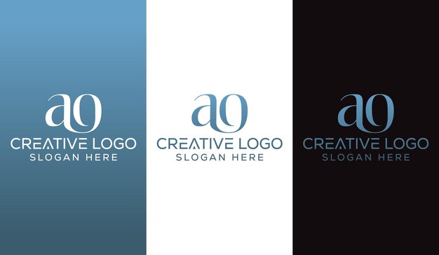 Initial Letter AO Logo Design Monogram Creative Modern Sign Symbol Icon