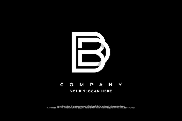 Initial Letter DB Logo ou BD Logo Design Vector
