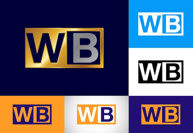 Vecteur initial monogram letter wb logo design graphic alphabet symbol for corporate business identity