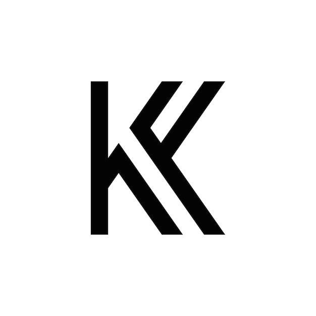 Initiales Kf Abstraites, Création De Logo Vectoriel, Monogramme, Icône Pour Les Entreprises, Modèle, Simple, élégant