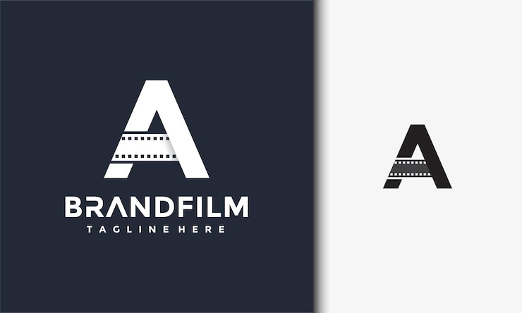 Vecteur les initiales un logo de film de film