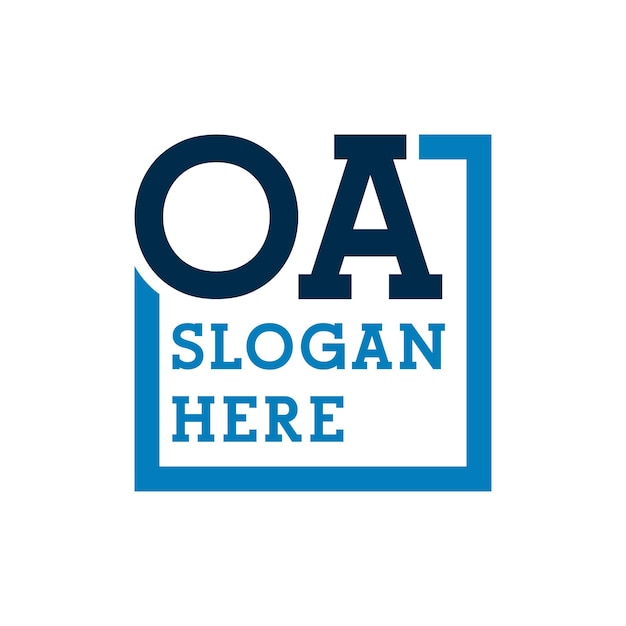 Les initiales minimales du logo Les lettres O et A OA Les lettres initiales du logo OA