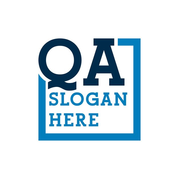 Les initiales minimales du logo Les lettres Q et A QA La lettre initiale du logo QA