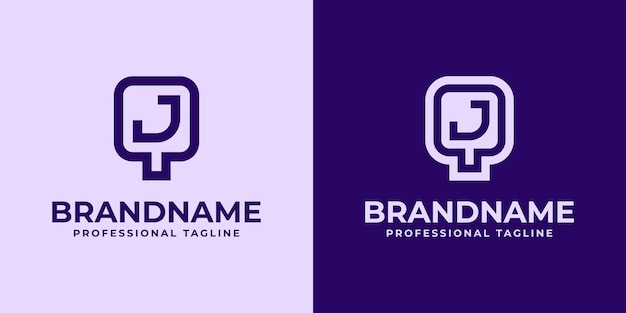 Initiales modernes QJ et JQ Logo adapté aux affaires avec les initiales QJ ou JQ