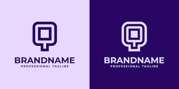 Initiales modernes QO et OQ Logo adapté aux entreprises avec les initiales QO ou OQ